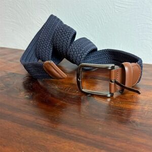 Original Penguin Men's Blue Braided Stretch Belt Size M